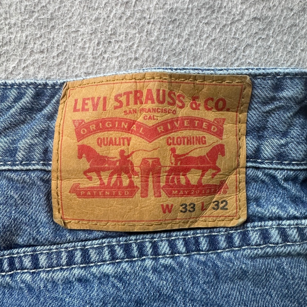 Levi's Carpenter Jeans Mens 33x32 (35x29) Blue Denim Utility Hammer Loop Y2K - Picture 5 of 11